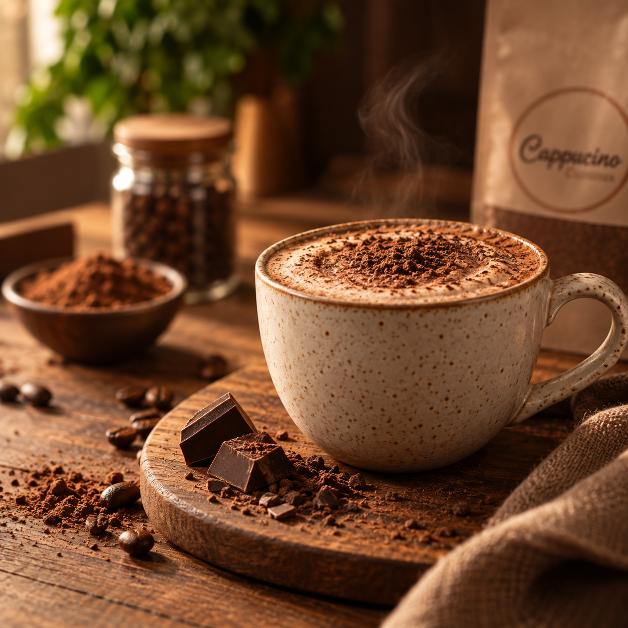 Cappuccino Queridinho servido em uma xícara